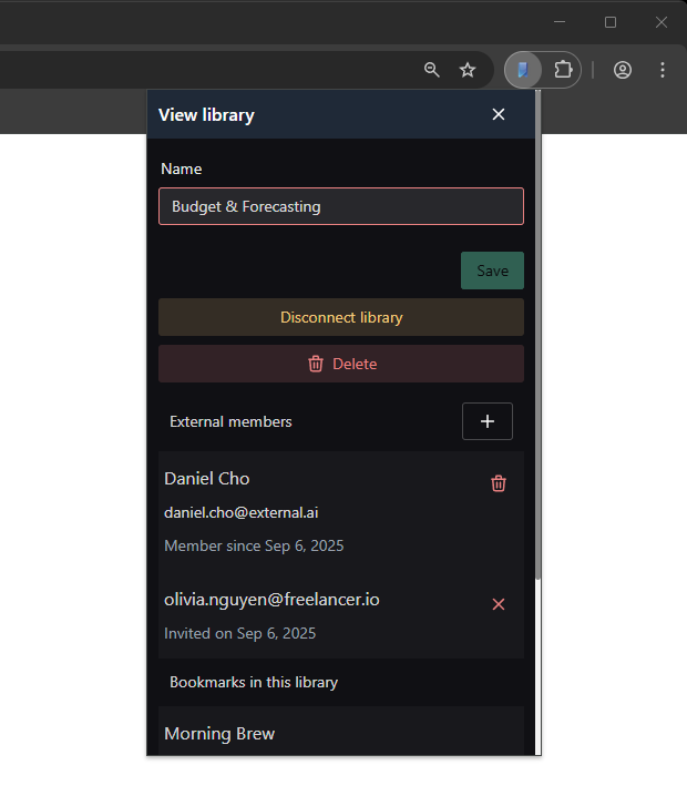 External members screenshot